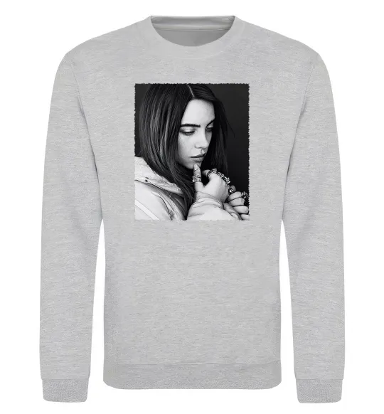 Свитшот Billie Eilish bw Серый меланж фото