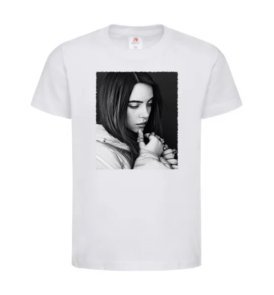 Дитяча футболка Billie Eilish bw Білий фото