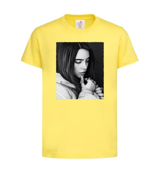 Дитяча футболка Billie Eilish bw Лимонний фото