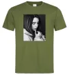 Мужская футболка Billie Eilish bw Оливковый фото