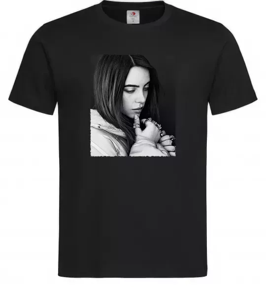 Мужская футболка Billie Eilish bw Черный фото