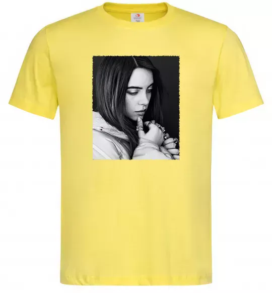 Мужская футболка Billie Eilish bw Лимонный фото