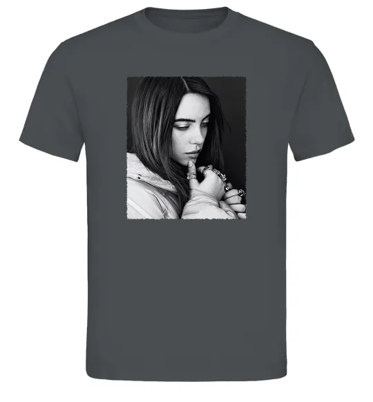 Мужская футболка Billie Eilish bw Графит фото