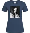 Жіноча футболка Billie Eilish bw Темно-синій фото