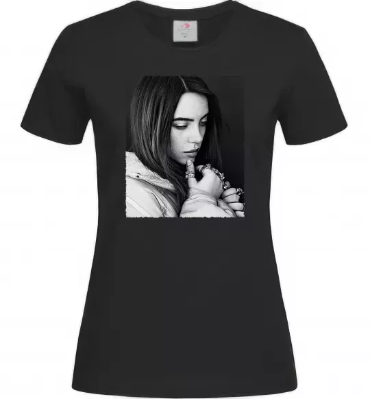 Жіноча футболка Billie Eilish bw Чорний фото