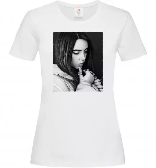 Жіноча футболка Billie Eilish bw Білий фото
