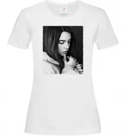 Женская футболка Billie Eilish bw Белый фото