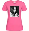 Жіноча футболка Billie Eilish bw Яскраво-рожевий фото
