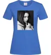 Жіноча футболка Billie Eilish bw Яскраво-синій фото
