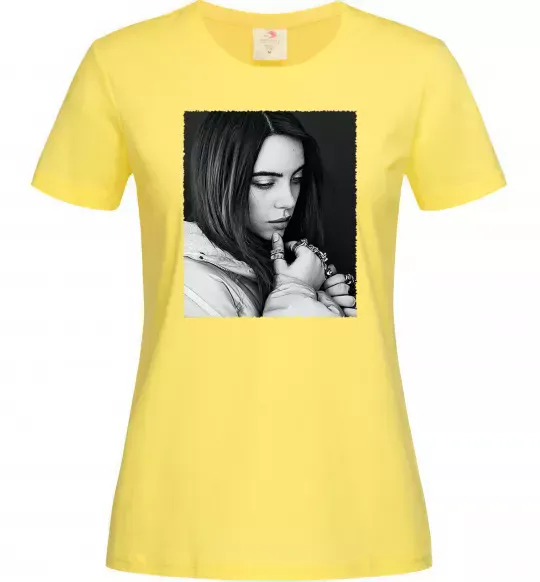 Жіноча футболка Billie Eilish bw Лимонний фото
