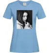 Жіноча футболка Billie Eilish bw Блакитний фото