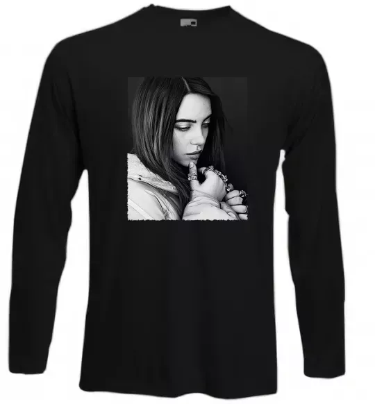 Лонгслив Billie Eilish bw Черный фото