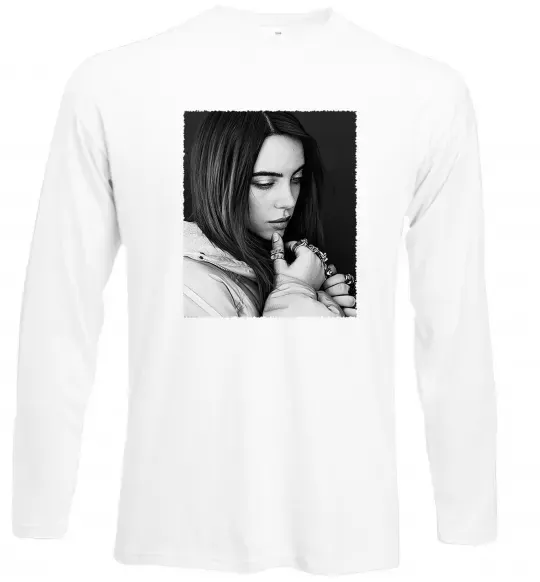 Лонгслив Billie Eilish bw Белый фото