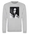 Свитшот Billie Eilish bw Серый меланж Свитшот Billie Eilish bw Серый меланж фото