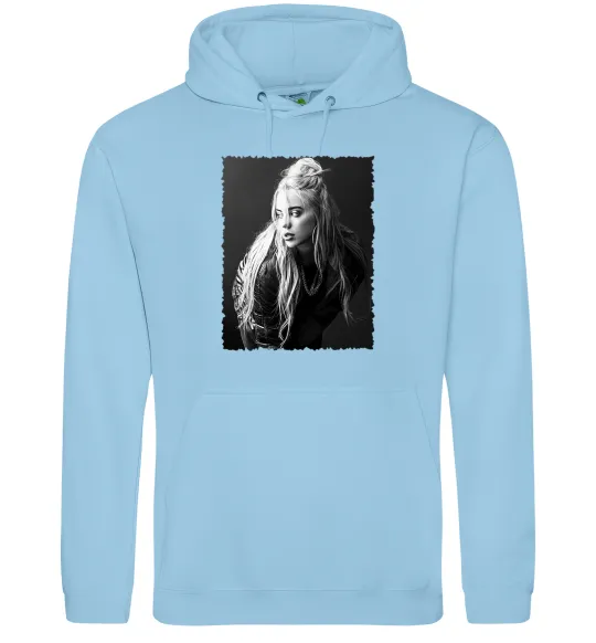 Жіноча толстовка (худі) Billie Eilish Блакитний фото