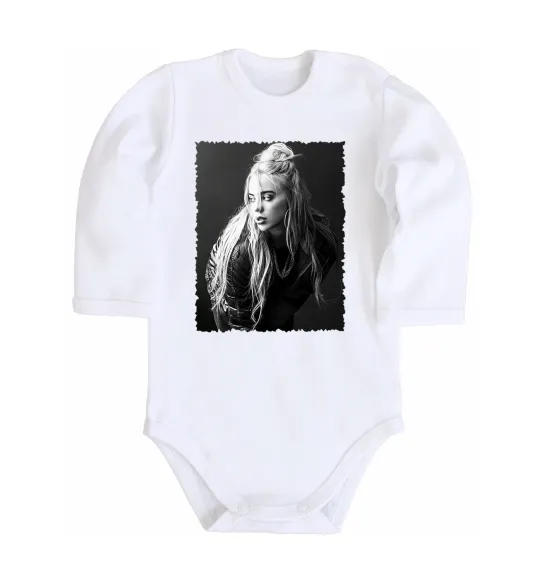 Детский боди Billie Eilish Белый фото