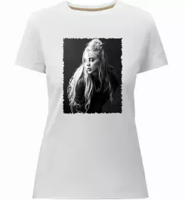 Женская премиум футболка Hit me hard and soft Черный фото