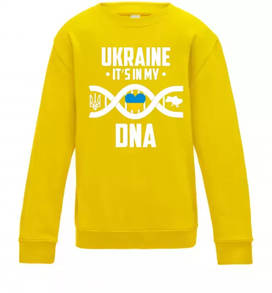 Дитячий світшот Ukraine it's my DNA Сонячно жовтий фото