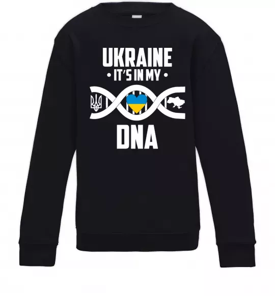 Дитячий світшот Ukraine it's my DNA Чорний фото
