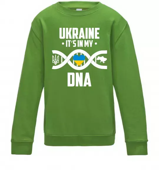 Дитячий світшот Ukraine it's my DNA Лаймовий фото