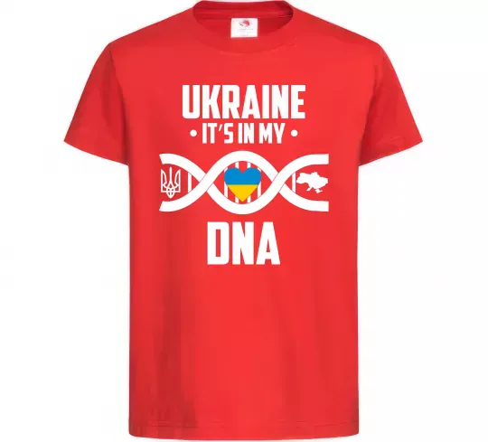 Детская футболка Ukraine it's my DNA Красный фото