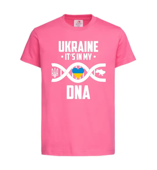 Детская футболка Ukraine it's my DNA Ярко-розовый фото