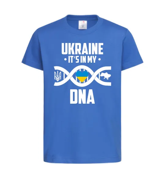 Детская футболка Ukraine it's my DNA Ярко-синий фото