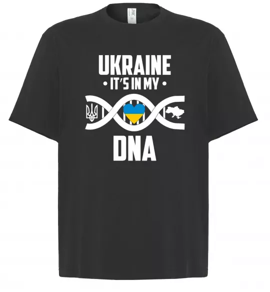 Футболка Оверсайз Ukraine it's my DNA Чорний фото