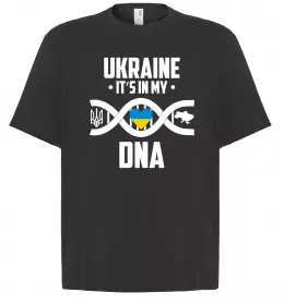 Футболка Оверсайз Ukraine it's my DNA Черный фото