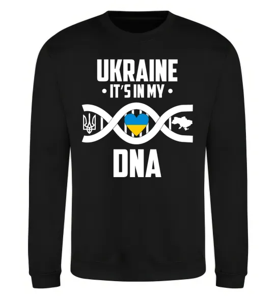 Світшот Ukraine it's my DNA Чорний фото