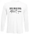 Лонгслив Drinking about you Белый фото