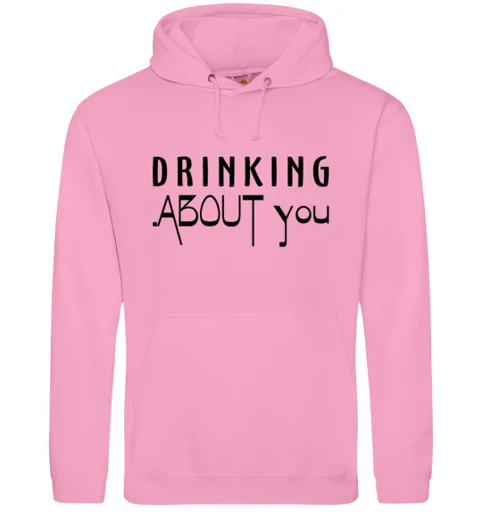 Чоловіча толстовка (худі) Drinking about you Рожевий фото