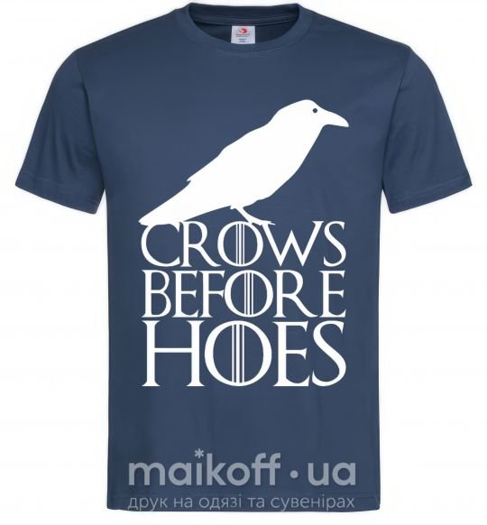 Мужская футболка Crows before hoes Темно-синий фото