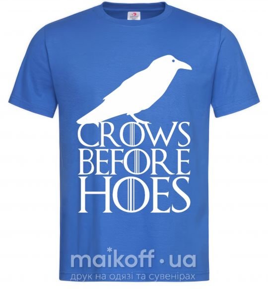 Мужская футболка Crows before hoes Ярко-синий фото