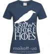 Жіноча футболка Crows before hoes Темно-синій фото