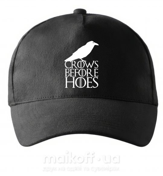 Кепка Crows before hoes Чорний фото