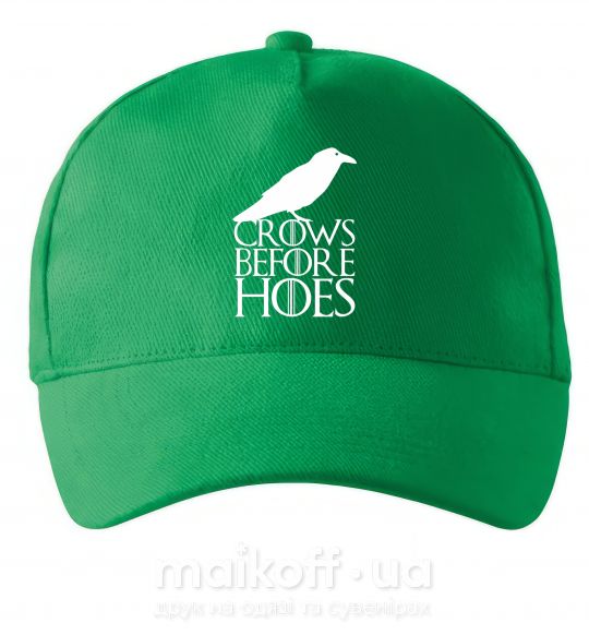 Кепка Crows before hoes Зеленый фото