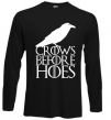 Реглан Crows before hoes Чорний фото