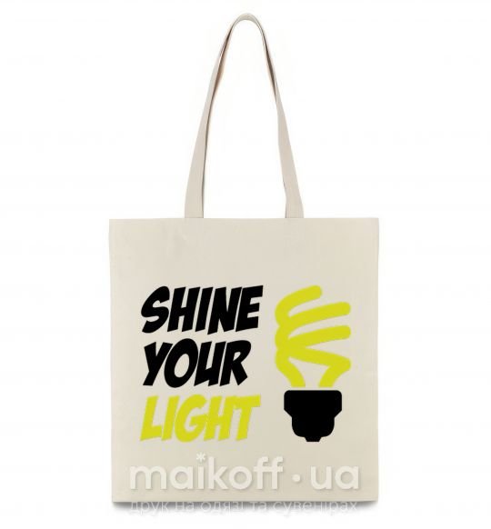 Еко-сумка Shine your light Бежевий фото