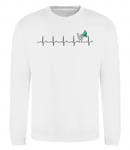 Світшот Heartbeat V Білий фото