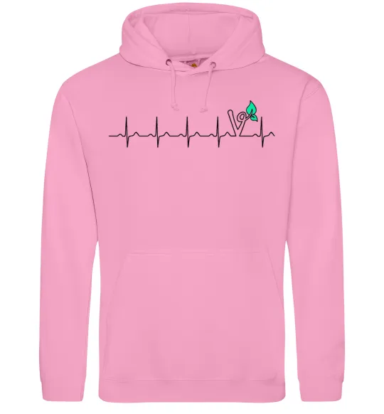 Мужская толстовка (худи) Heartbeat V Розовый фото