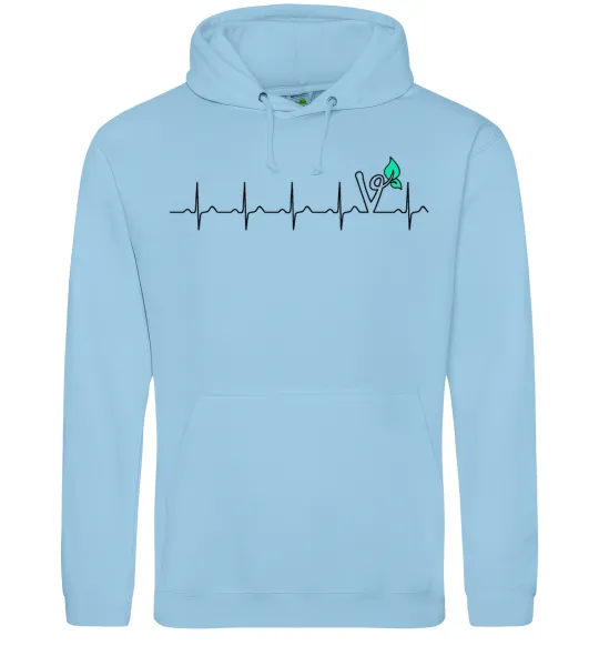 Женская толстовка (худи) Heartbeat V Голубой фото