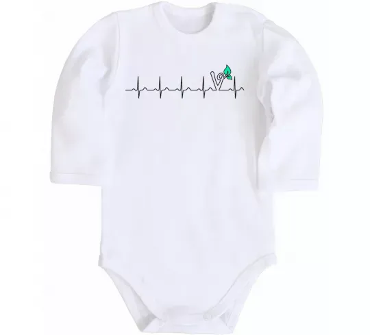 Дитячий бодік Heartbeat V Білий фото