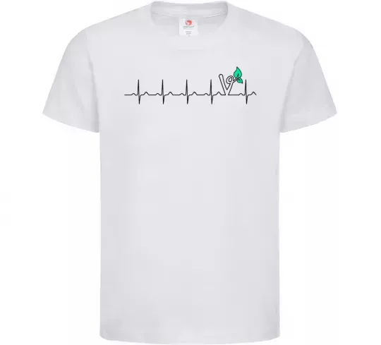 Детская футболка Heartbeat V Белый фото