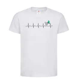 Детская футболка Heartbeat V Белый фото