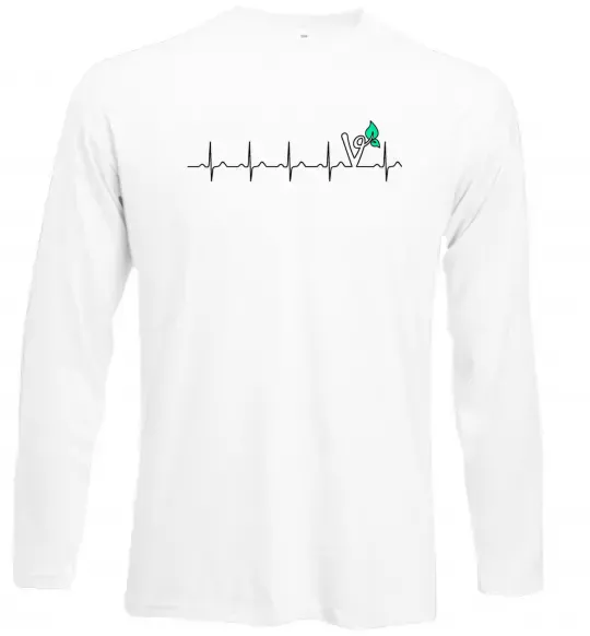 Лонгслив Heartbeat V Белый фото