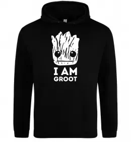 Чоловіча толстовка (худі) I'm Groot wh Чорний фото