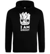 Женская толстовка (худи) I'm Groot wh Черный фото