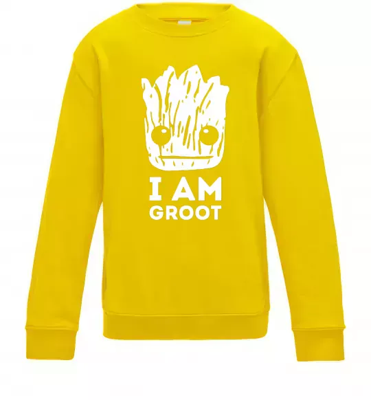 Дитячий світшот I'm Groot wh Сонячно жовтий фото