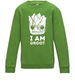 Дитячий світшот I'm Groot wh Лаймовий фото